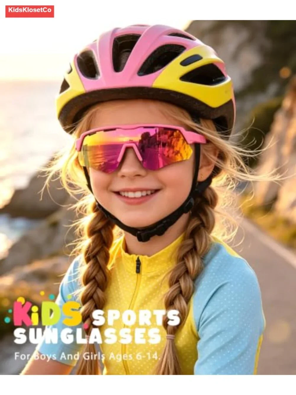 Polarized Kids Sunglasses UV400 Protection Sports Baseball Cycling Running Boys